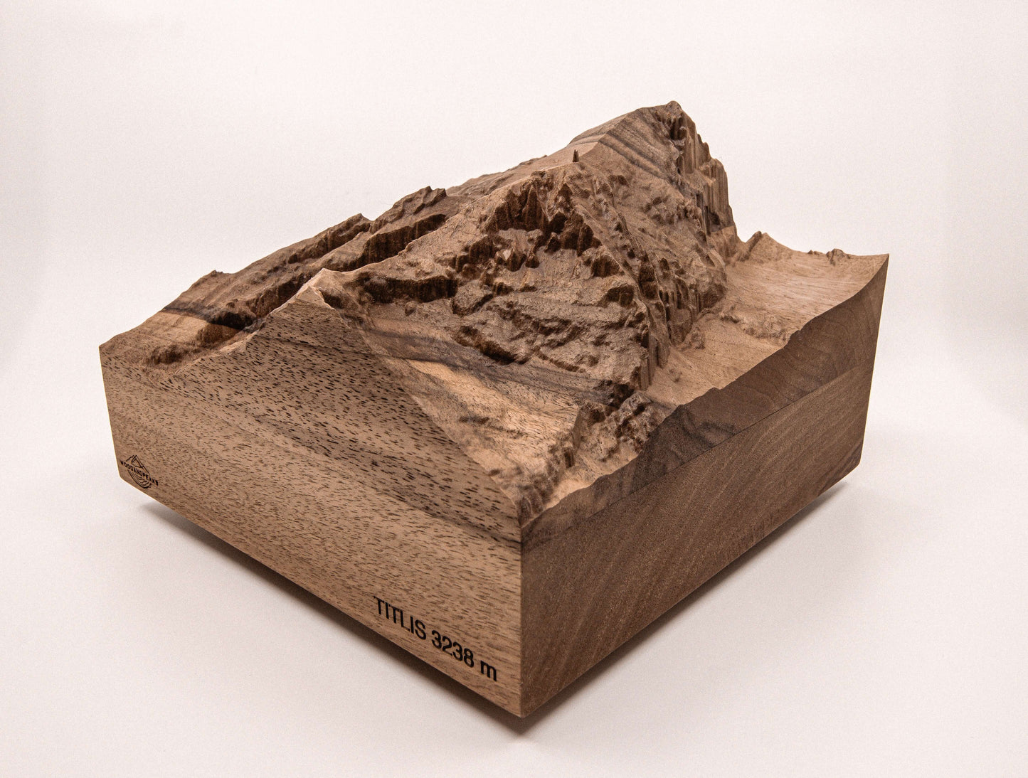 Titlis - 3D wooden mountain, side view 3