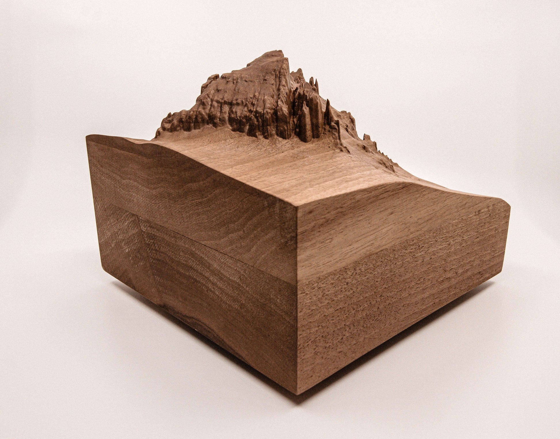 Gross Spannort - 3D wooden mountain, side view 3