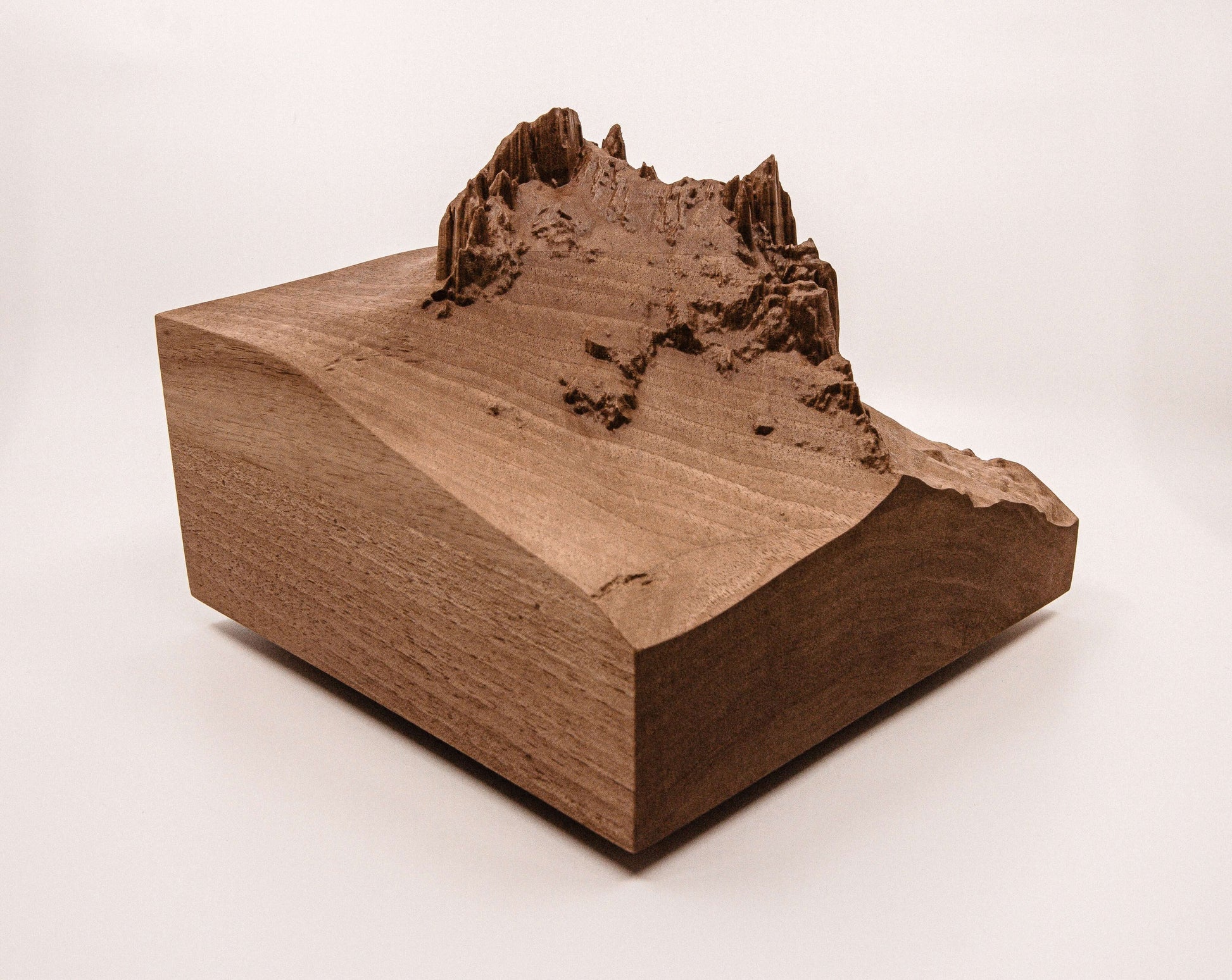 Gross Spannort - 3D wooden mountain, side view 1