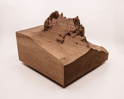 Gross Spannort - 3D wooden mountain, side view 1