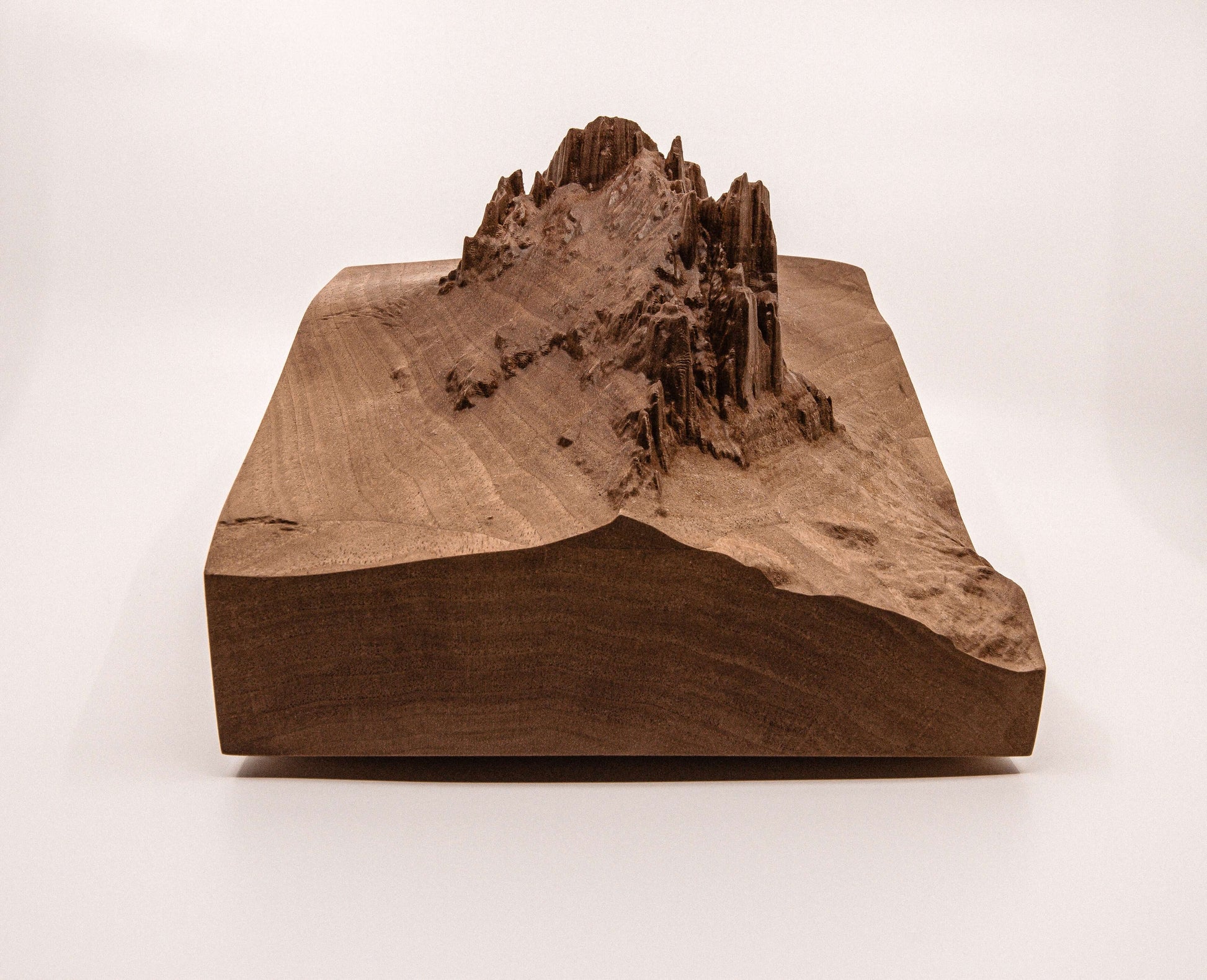 Gross Spannort - 3D wooden mountain, side view 5