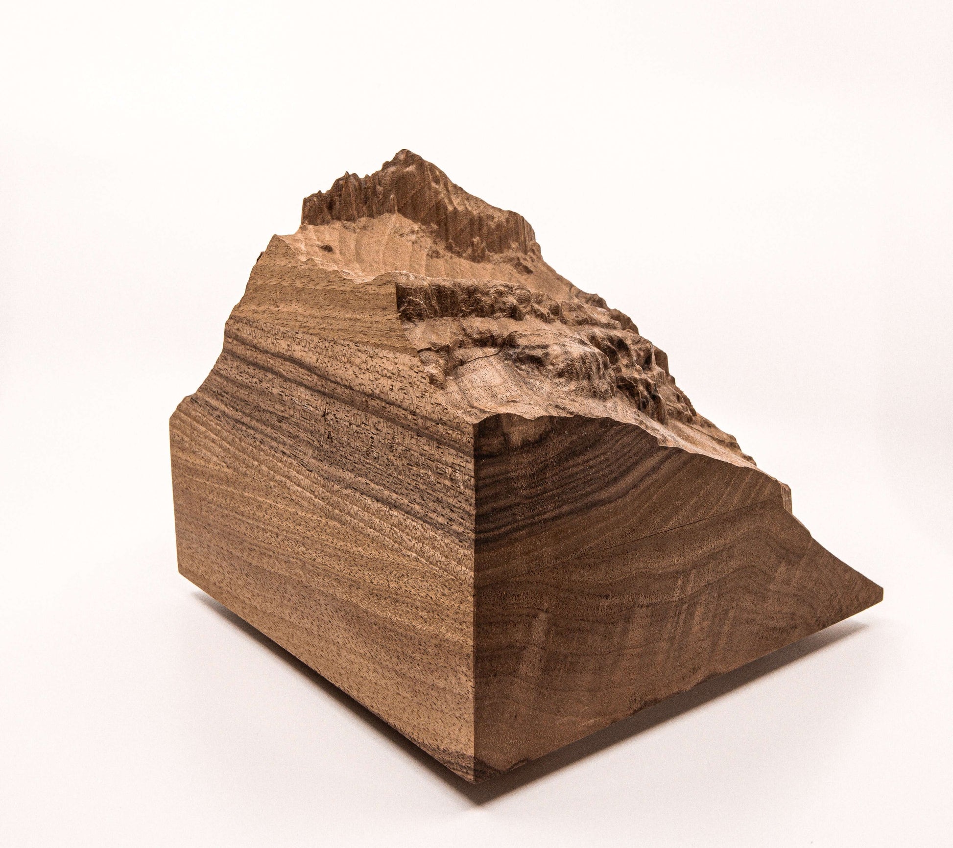 Hahnen - 3D wooden mountain, side view 3