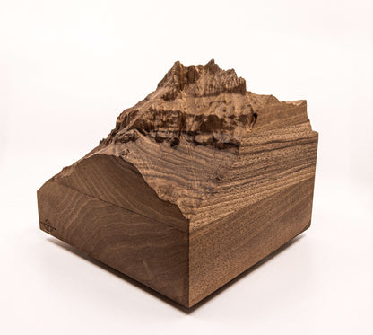 Hahnen - 3D wooden mountain, side view 2