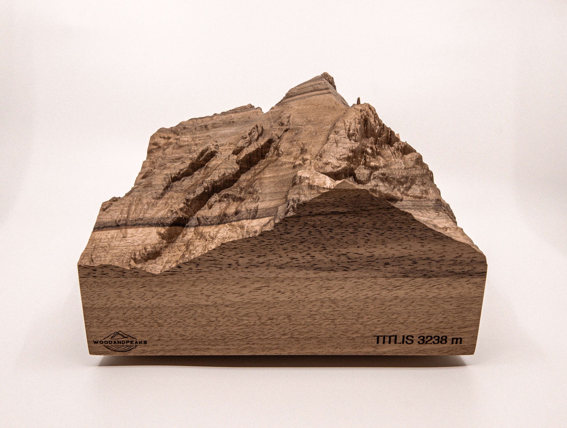 Titlis - 3D wooden mountain, side view 2